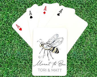 Personalized Playing Cards, Meant to Bee Wedding Favor or Gift