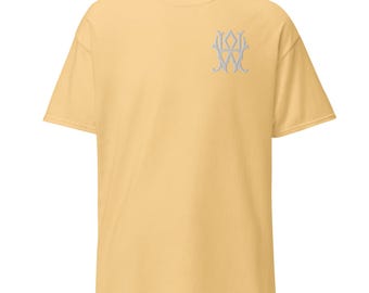 Monogramed T-shirt Unisex Embroidered Classic Tee