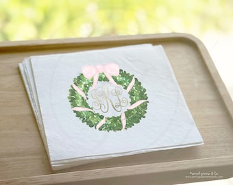 Christmas Party Cocktail Napkins, Personalized with Ink or Foil Imprint