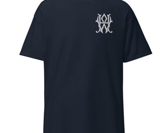 Embroidered Monogram Classic T-shirt Unisex Tee