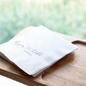Newlywed, Engaged Wedding Heart Napkins