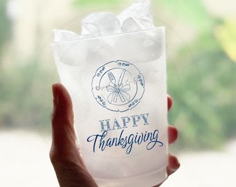Happy Thanksgiving Printed Party Cups
