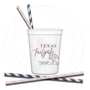 Texas Football Party Cups: Custom Game Day Stadium Cups