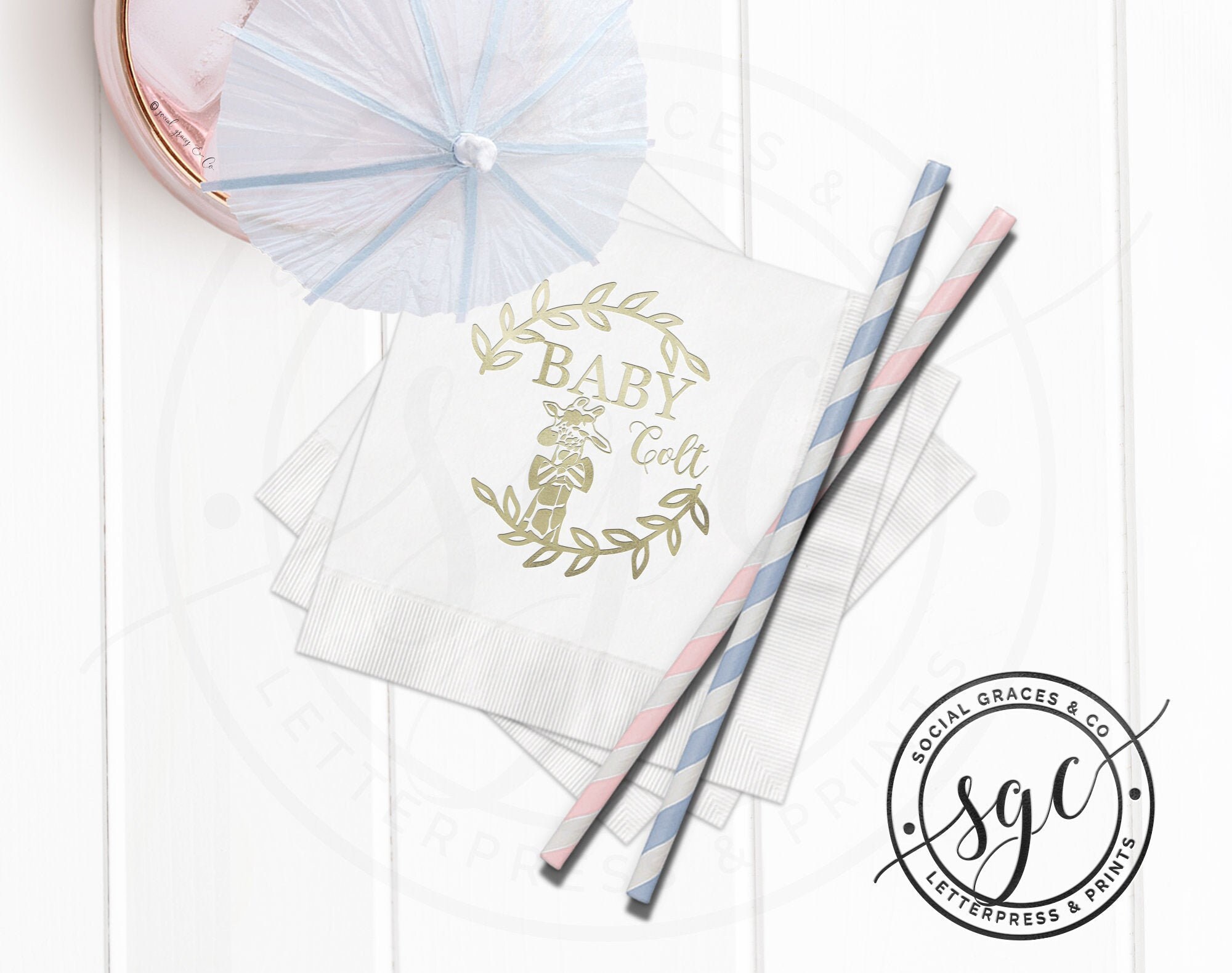 Giraffe Baby Shower Napkins