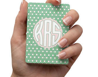 Custom Monogram Deck of Cards, Personalized Playing Cards