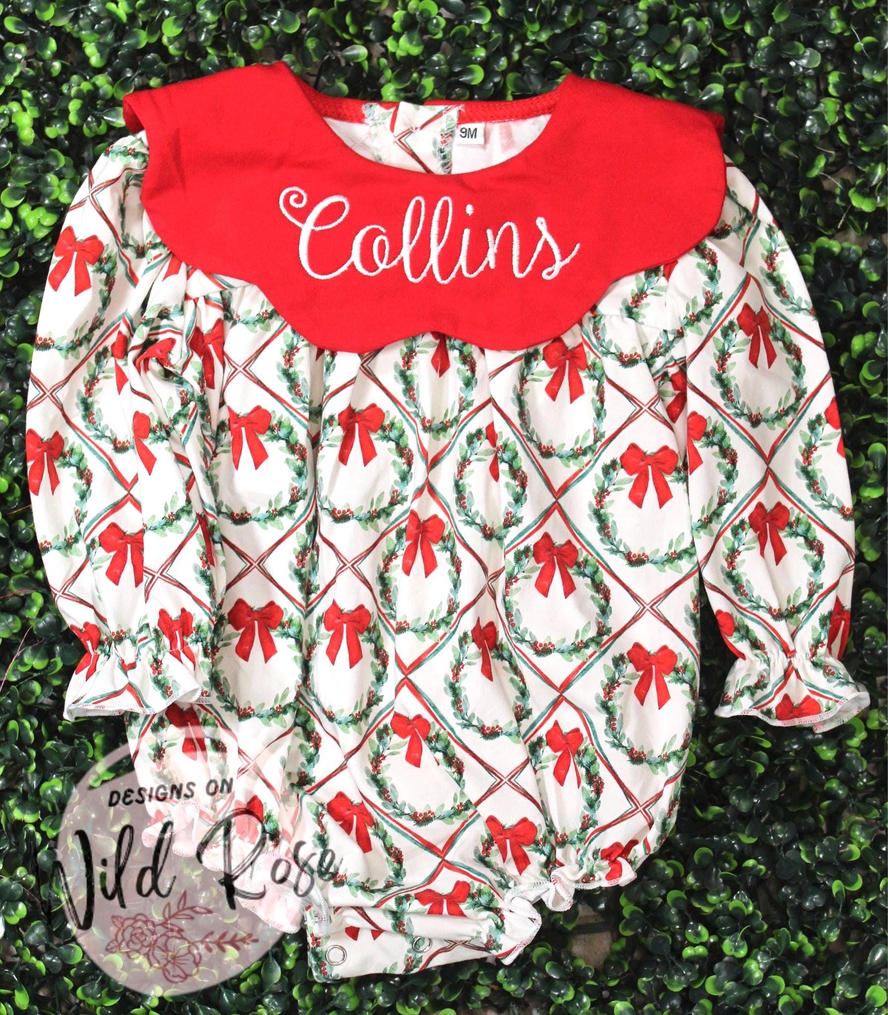 Monogrammed Christmas Dress for Baby - Etsy