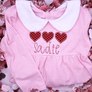 Valentine’s Day Bubble and Dress for baby, toddler & big girl | Hearts, Name, monogram, or initial | Birthday outfit, Easter outfit, Cute