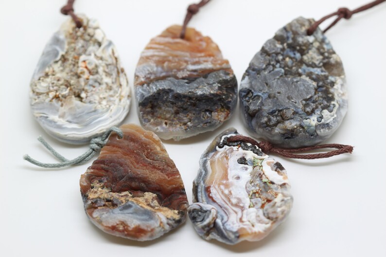 Natural Druzy Teardrops