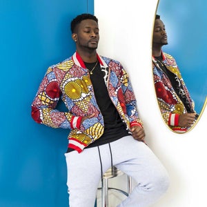 African Bomber Jacket men image 3