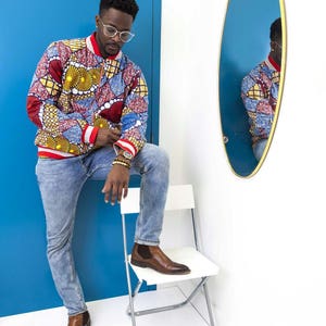 African Bomber Jacket men image 1