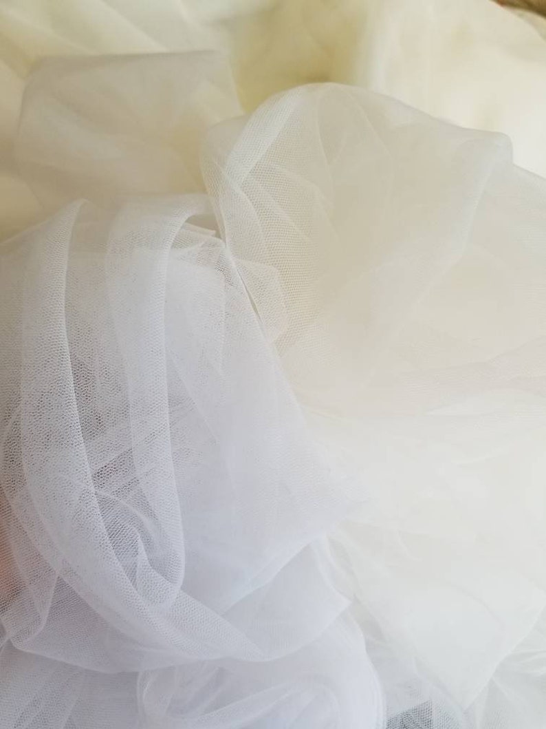 Fingertip wedding veil, single tier veil, soft tulle wedding veil, cut edge wedding veil image 7