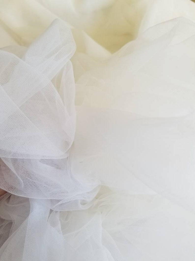 Fingertip wedding veil, single tier veil, soft tulle wedding veil, cut edge wedding veil image 5