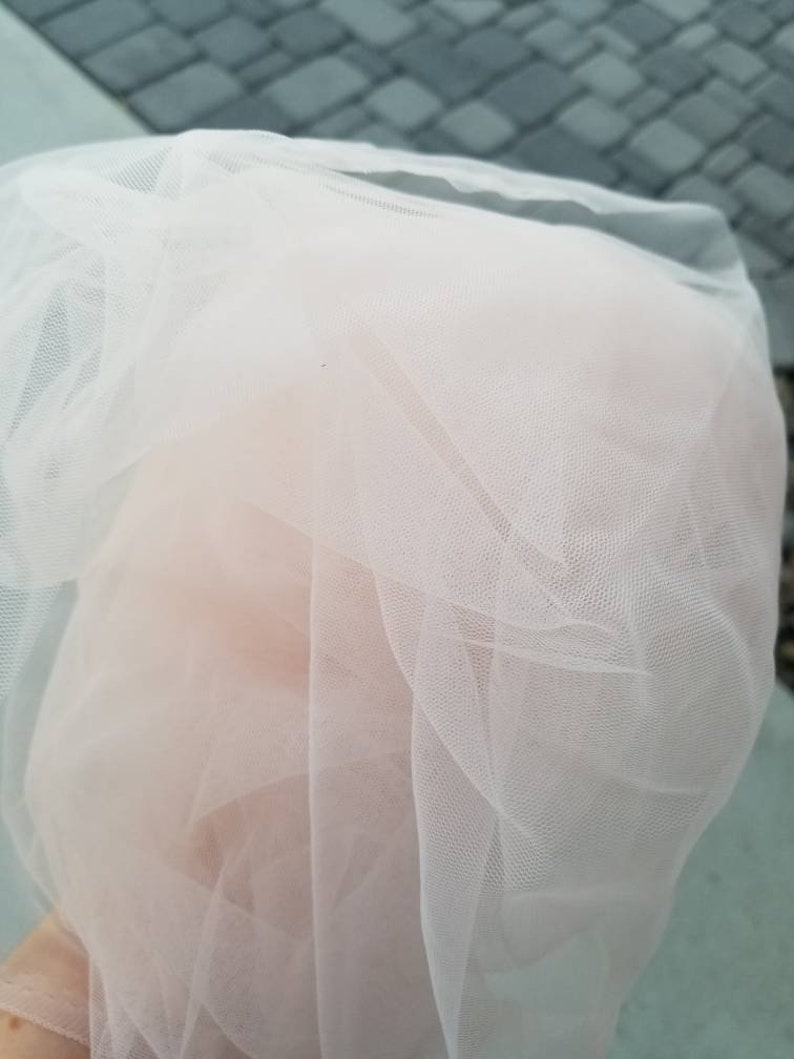 Fingertip wedding veil, single tier veil, soft tulle wedding veil, cut edge wedding veil image 8