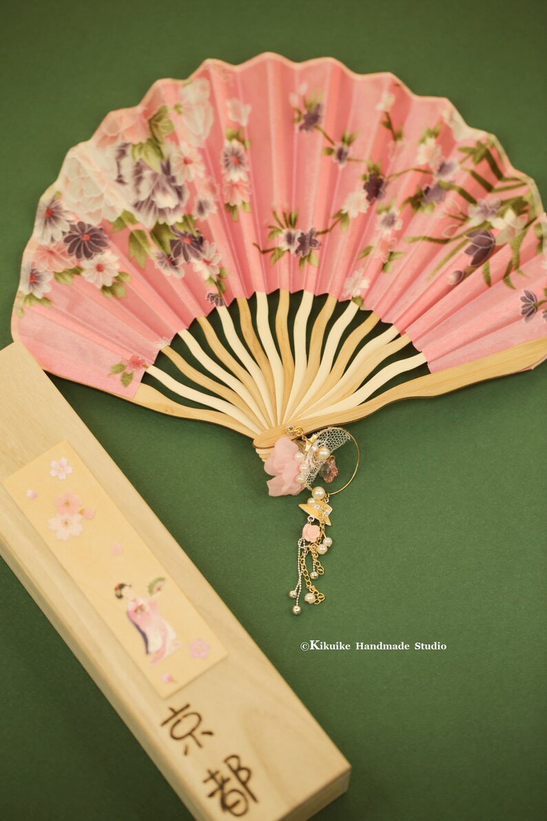 Handmade Japanese Fan,Kimono Sensu,hand fan,folding fan,wedding fan,birthday gift,Party GiftsWedding Favours,Wedding Gift,yukata hand fan