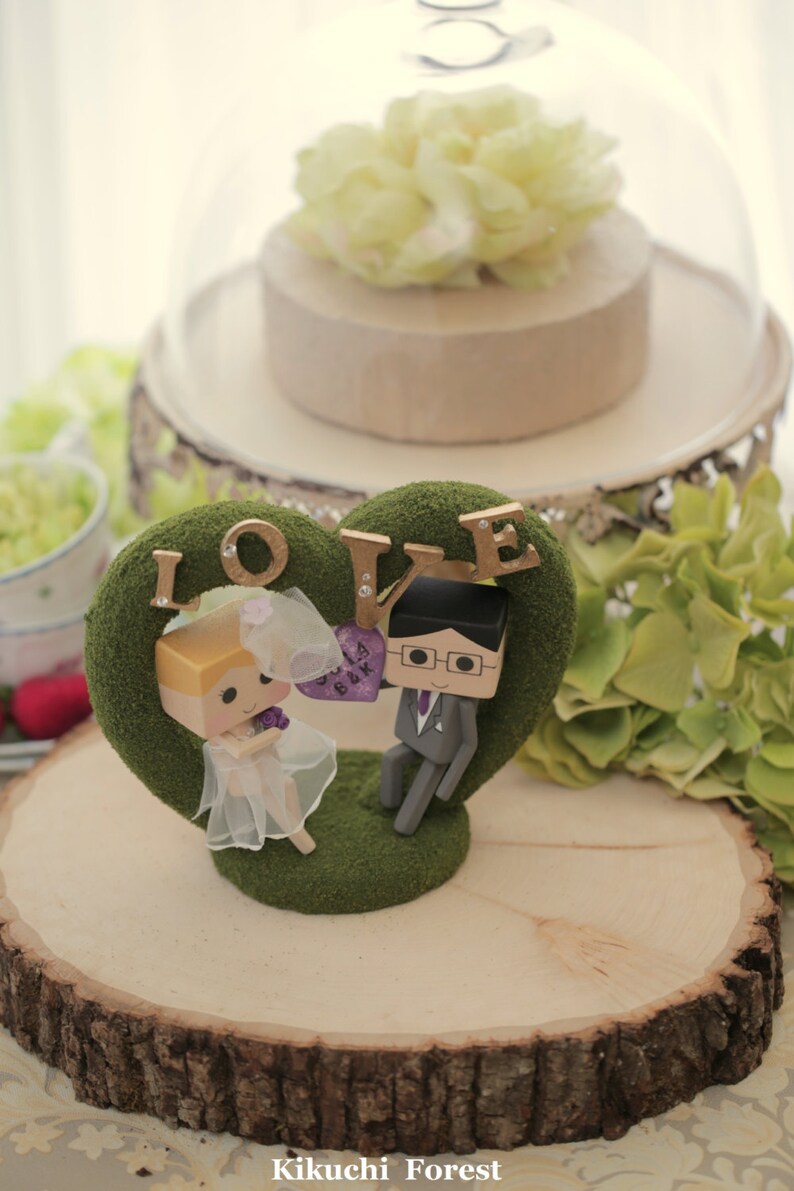 etsy bride and groom cake topper