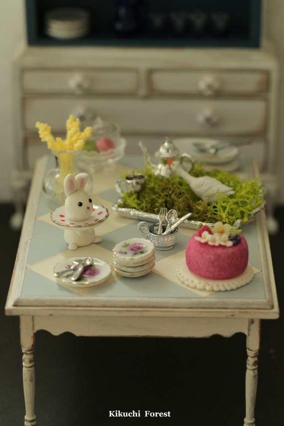 Handmade Dollhouse Furniture Kitchen Kitchen Table 1/12 Etsy