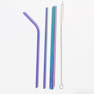 Rainbow Drinking Straw / Reuseable Straw / Stainless Steel Straw / Metal Straws image 5