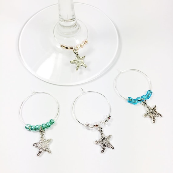 Starfish Wine Charms / Wine Glass Markers