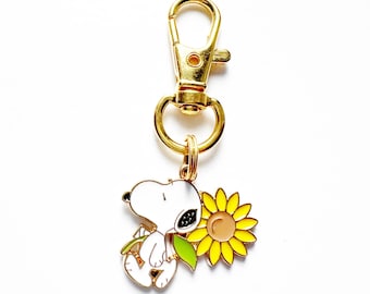 Spring Peanuts Inspired Character Charm for Purse or Backpack / Character Keychain / Charming Character