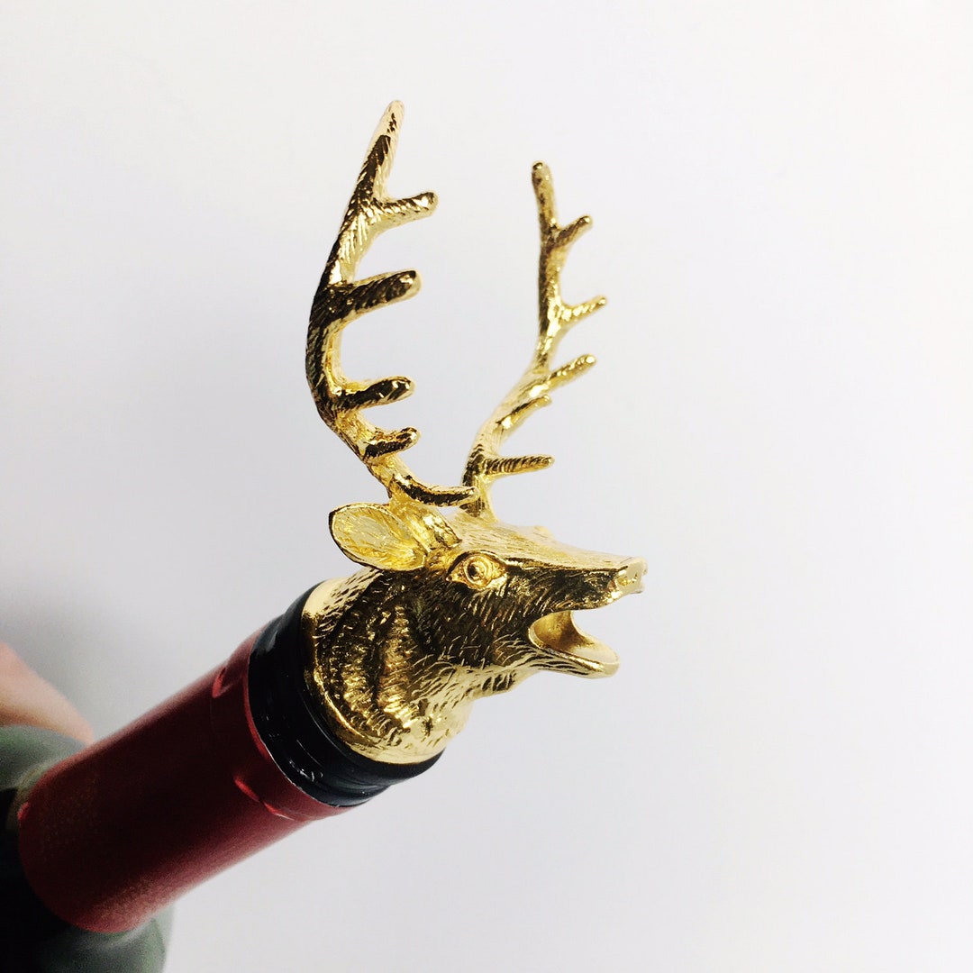 Deer Head Wine Pourer / Wine Lovers / Wine Accessory / Deer Silhouette Etsy