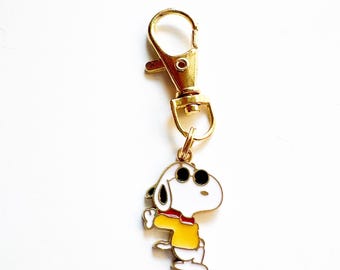 Handmade Joe Cool Peanuts Bag Charm / Character Charm / Purse Bling / Zipper Charms / Bag Accessory