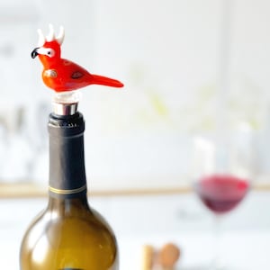 Bouchon de vin d'oiseau / Art d'oiseau fantaisiste / Cadeaux pour les observateurs d'oiseaux / Nerd d'oiseau