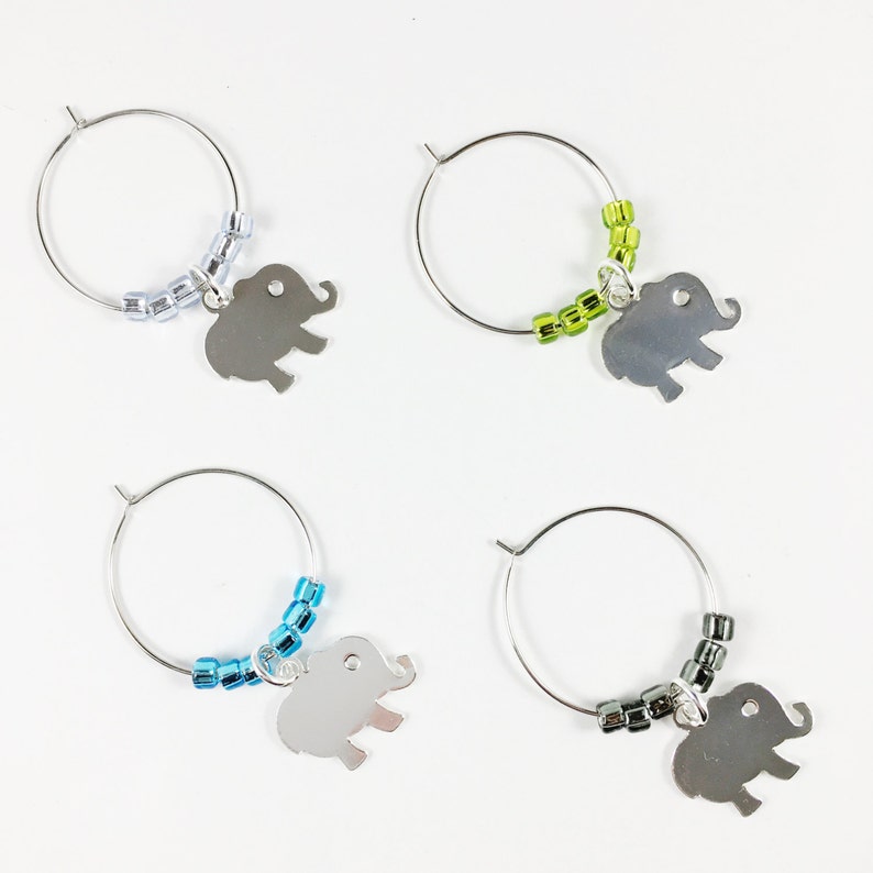 Elephant Wine Charms
