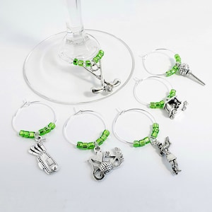 Golf Gifts / Wine Charms / Golf Gift for Woman / Gifts for Women