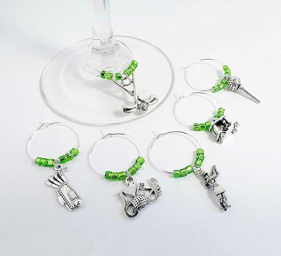 Golf Gifts / Wine Charms / Golf Gift for Woman / Gifts for Women