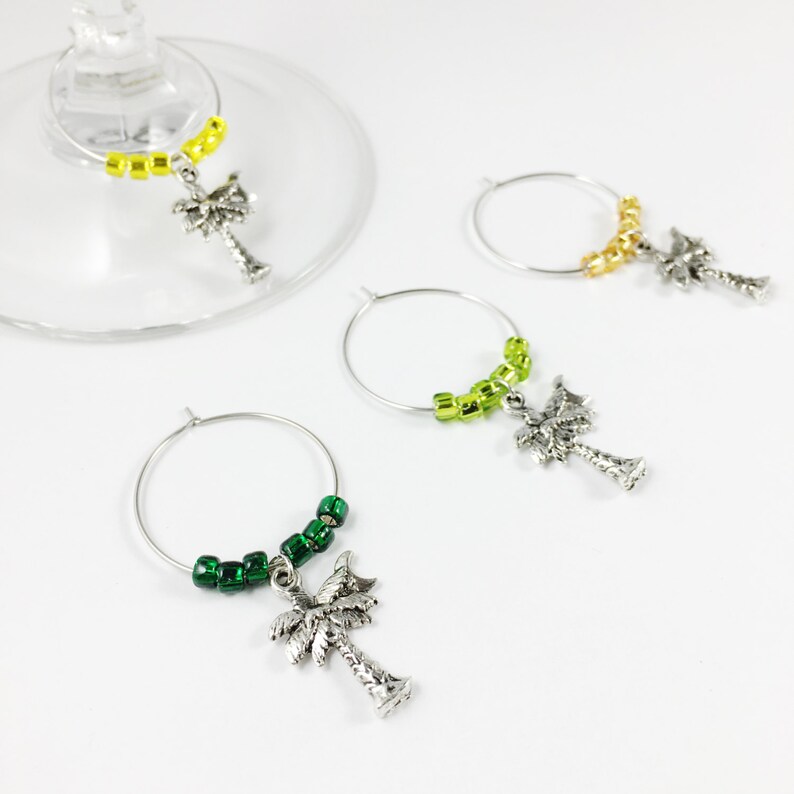 Palm Tree Wine Charms Beach Wedding Favors Wine Gift Ideas