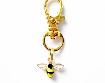 Bee Zipper Charm / Purse Charm / Honey Bee Gift for Bee Lover