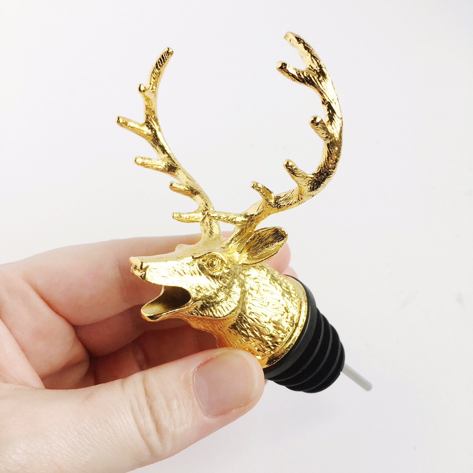 Deer Head Wine Pourer / Wine Lovers / Wine Accessory / Deer Silhouette Etsy