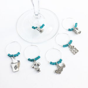 Birthday Wine Charms /  Birthday Gift / Wine Gifts for Women / Friend Birthday