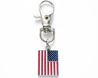 American Flag Bag Charm / Backpack Charm / Purse Charm