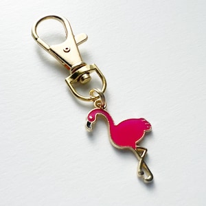 Flamingo Zipper Pull / Cute Zipper Pulls / Flamingo Lover / Backpack Charm / Flamingo Purse Charm