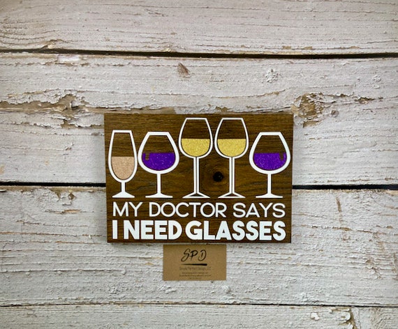 Needs Glasses Wooden Sign Wall Du00e9cor