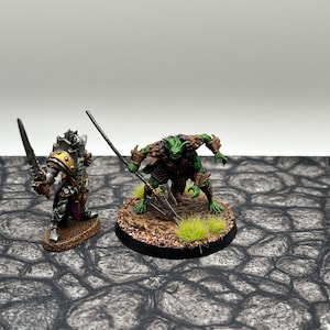 Hand Painted Sahuagin Baron Miniature - DnD, D&D, Pathfinder, TTRPG