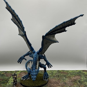 Hand Painted Gauth the Great (Blue Dragon) Miniature - DnD, D&D, Pathfinder, TTRPG