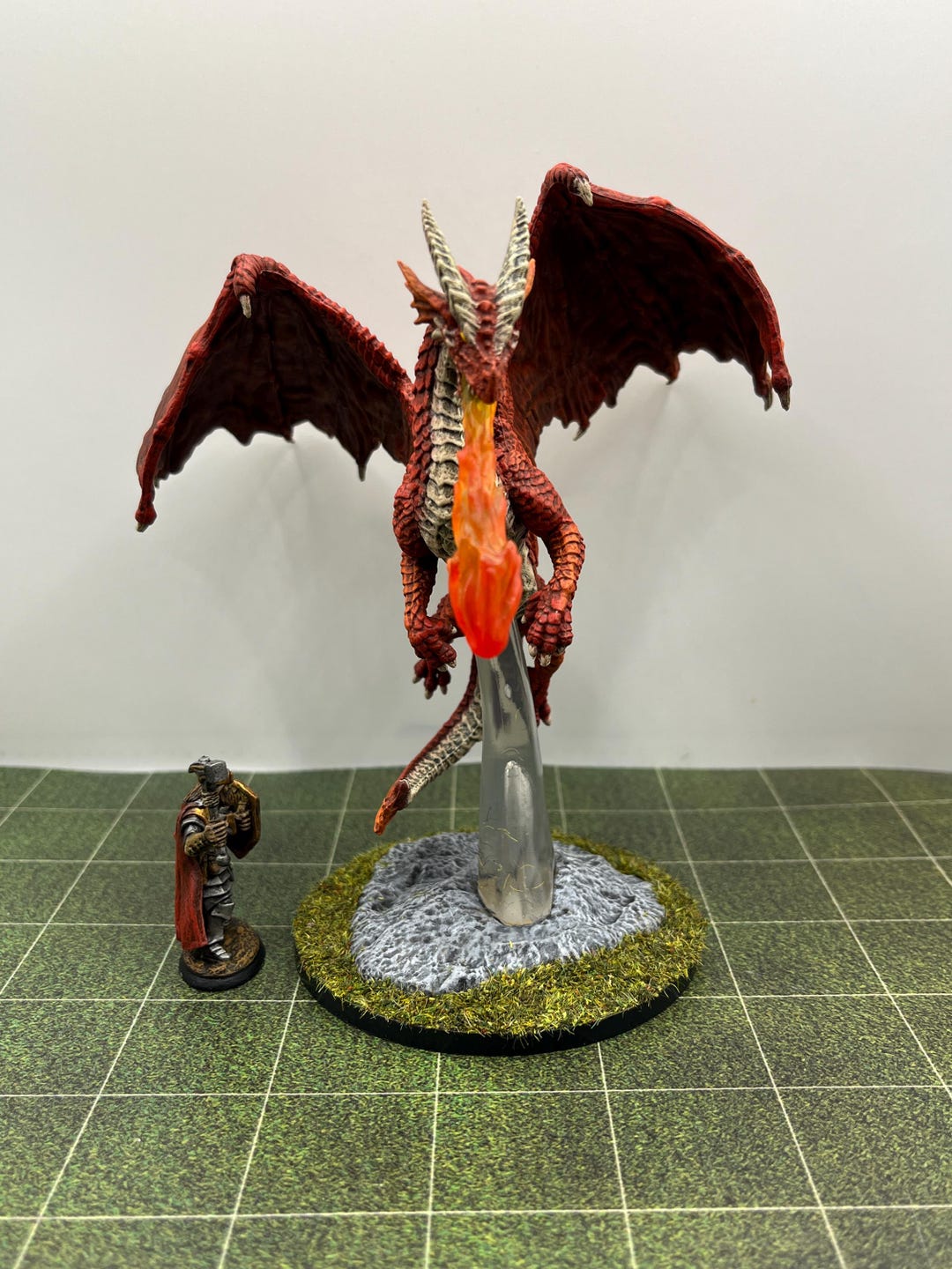 Hand Painted Young Red Dragon Miniature - Dnd, Pathfinder, TTRPG, Made ...