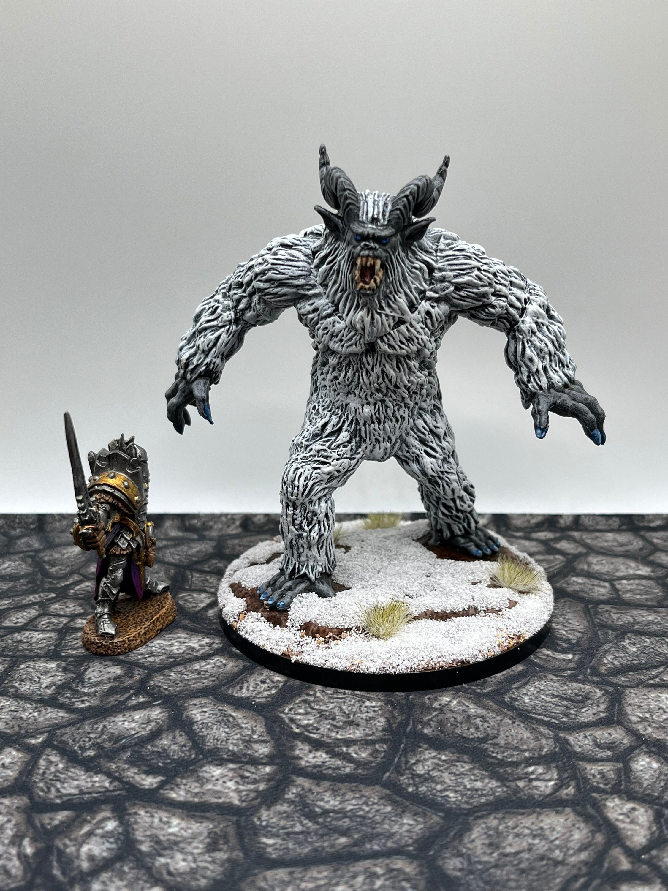 First mini paint in 20 years. A yeti for my d&d group. Any tips