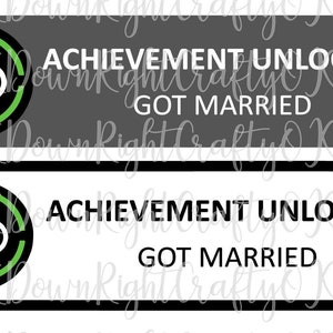 Leistung freigeschaltet bekam verheiratet SVG, geschnitten Datei, Sofortiger Download, Cricut, Silhouette, Videospieler, Xbox Ehe,