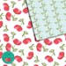 Floral Digital Paper Mint and Pink Digital Paper "mint and Pink in ...