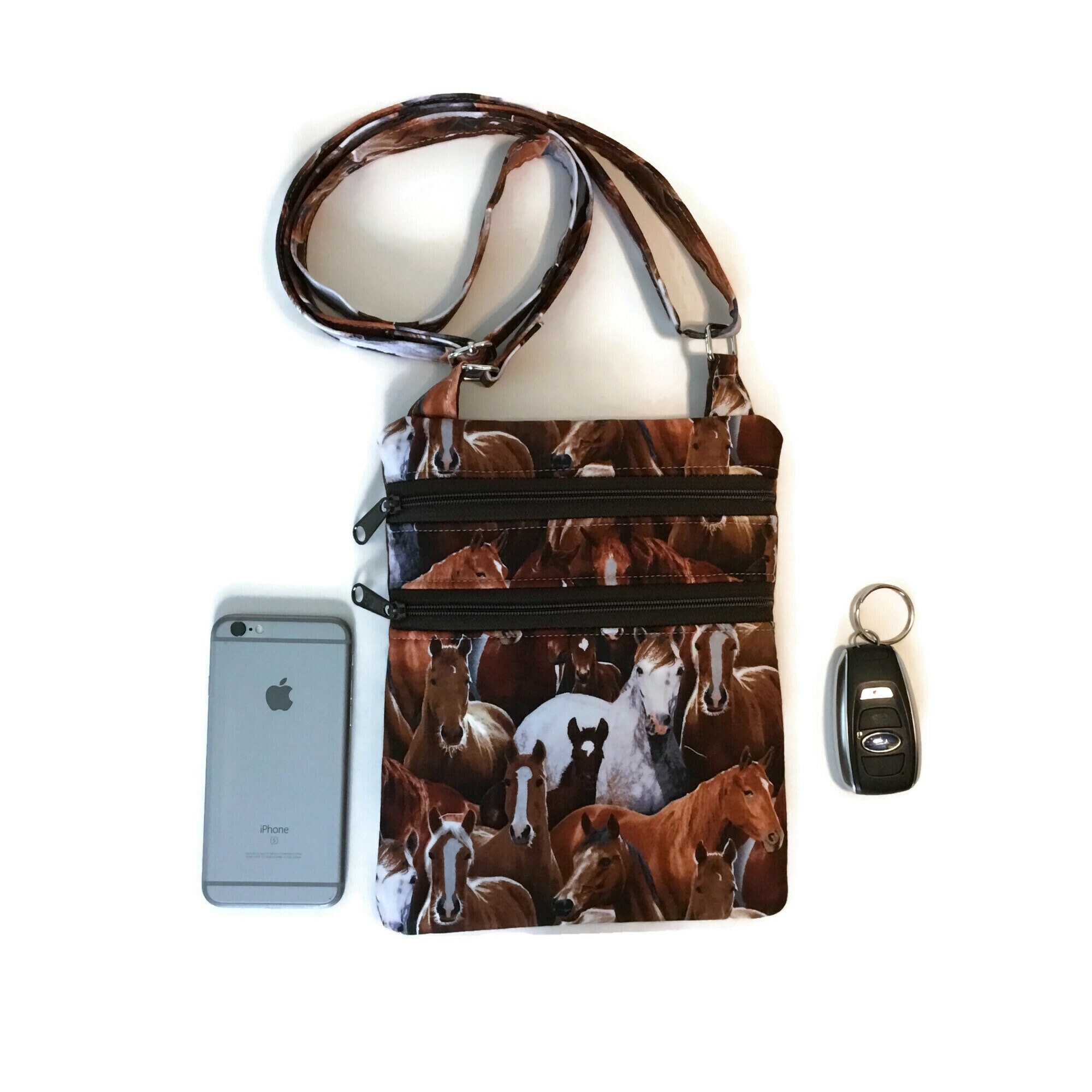 Horse Crossbody Purse Small Zipper Purse With Horses Phone Etsy Canada