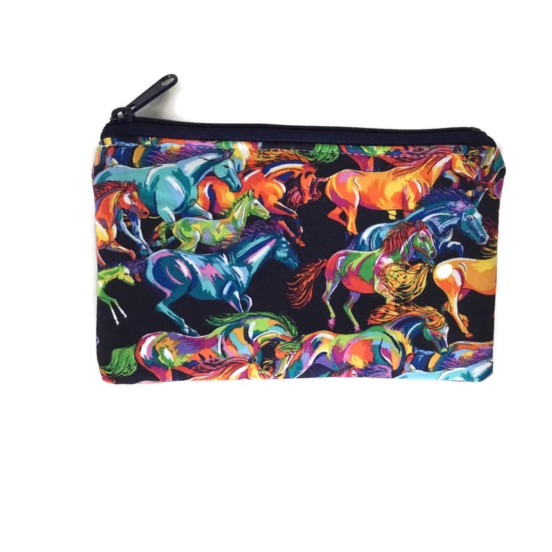 Horse Zipper Pouch Horse Pouch Coin Purse or Pencil Bag Etsy
