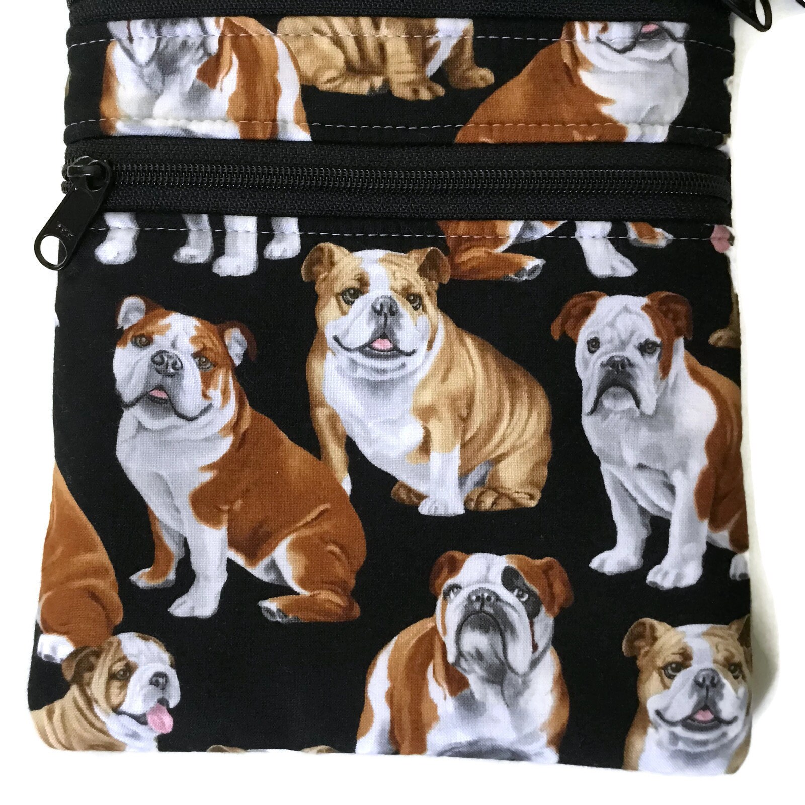 English Bulldog Crossbody Purse Zipper Pouch Purse Bulldog - Etsy UK