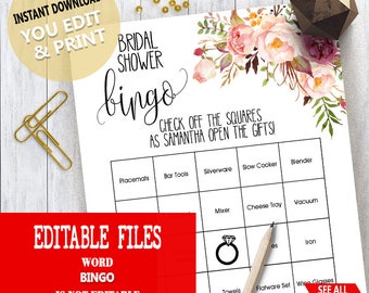 editable bingo cards etsy