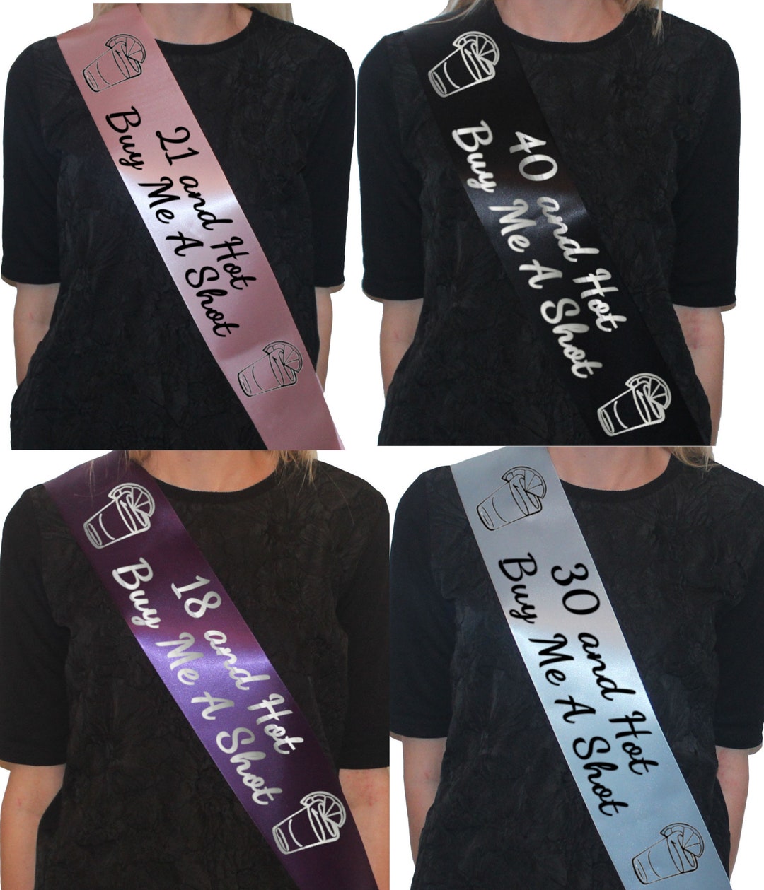 Birthday Sash Hot Buy Me a Shot 18th 21st 30th 40th 50th 60th Any Age