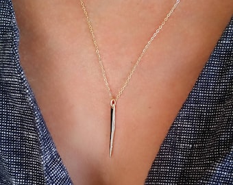 20" 14k Gold Filled Chain With 14K Gold Vermeil Simple Pendant Medium Length Layering Thin Delicate Minimal Perfect Gift Graduation