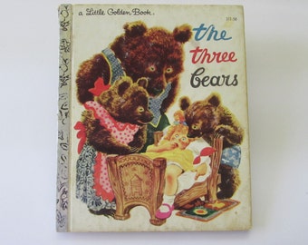 Vintage (1970s) children's book, 'the three bears', a Little Golden Book, illustrated by F. Rojankovsky
