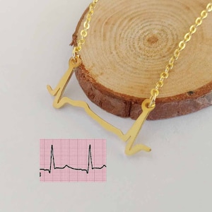 Actual ECG Necklace, Personalized Real Heartbeat Necklace, Baby EKG Heartbeat Necklace, Nurse Necklace, Doctor Necklace, Gift For Mom